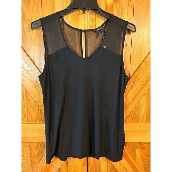 Banana Republic Tank Top Size Small Black V Neck Keyhole Back Shirt Pullover nwt - Picture 1 of 4